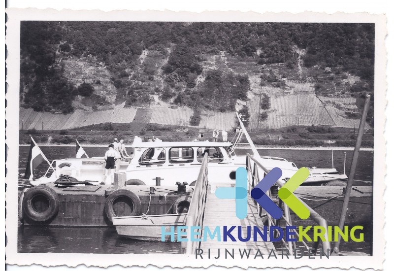 1955 Oberspay Duitsland Schotell-werf Ophalen van de Douaneboten Coll. HKR geschonken door H. vd Laag (4)